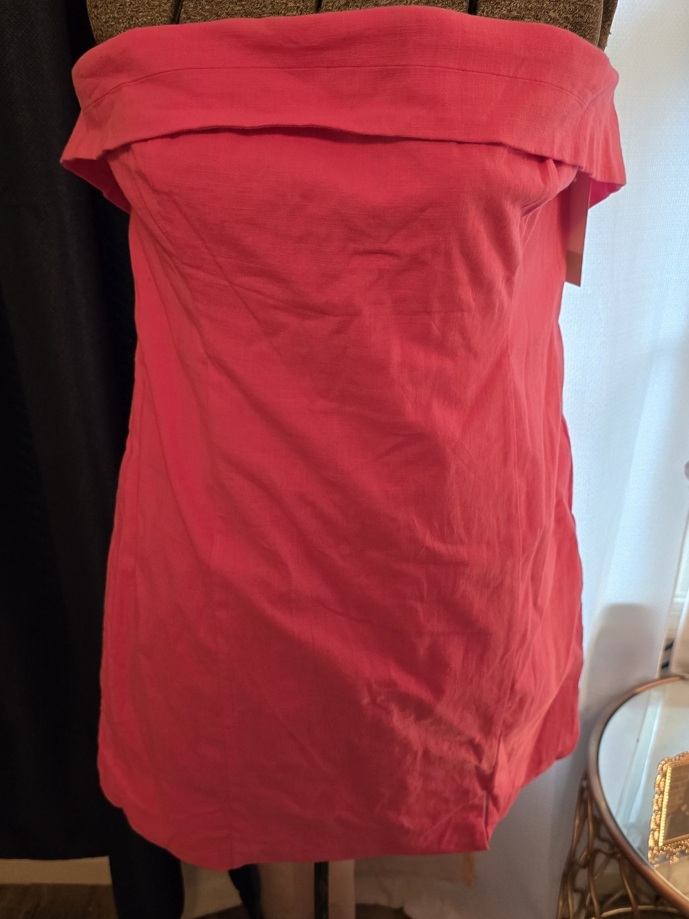 bp Strapless Fold-Over Band Dress in Bright Pink